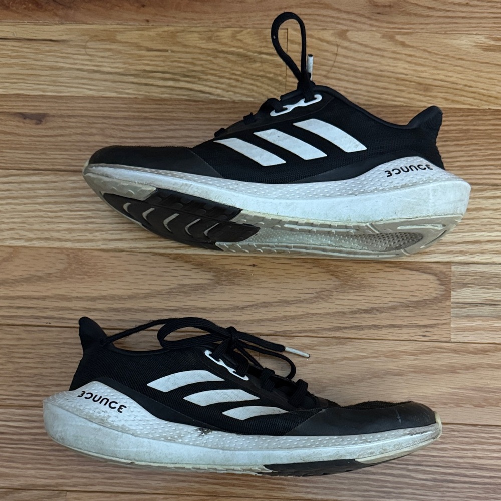adidas boy’s Black and White Athletic Running Shoes - Bounce